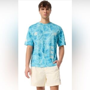 Blue Men's quick dry graphic tee